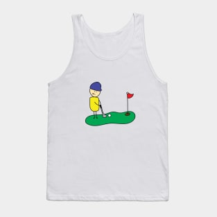 cute boy playing golf Tank Top